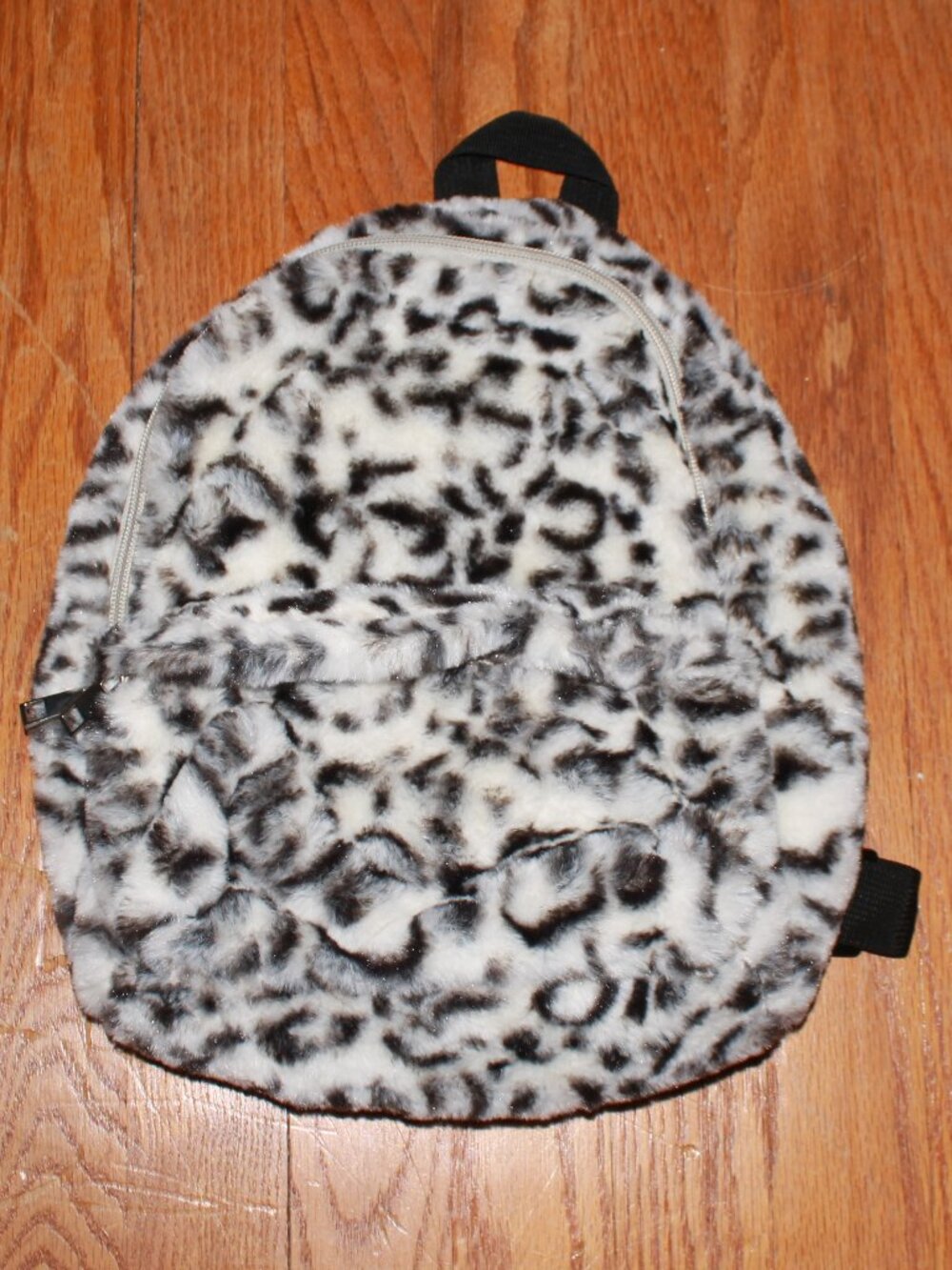 Unknown Brand Faux Fur Animal Print Mini Backpack